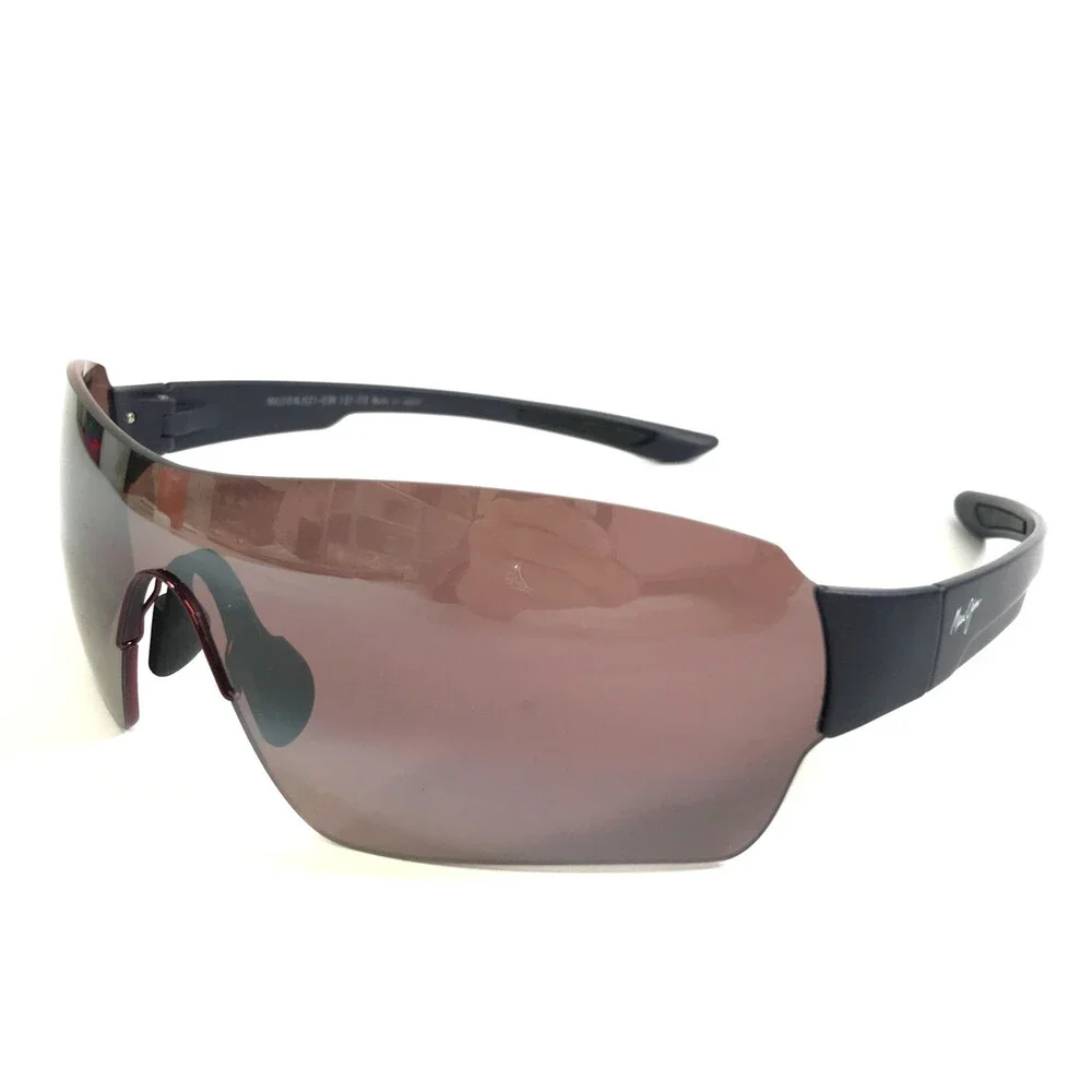 Maui Jim Sunglasses NIGHT DIVE MJ521-03M Matte Blue Frames with Maui Rose Lenses